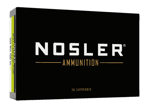 Nosler Vallistic Tip Rifle Ammunition 61028, 308 Win, Spitzer Ballistic Tip Varmint, 150 gr, 2800 fps, 20 Rd/Bx