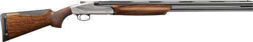 Benelli 828U O/U Shotgun 10704, 12 Gauge, 28", 3" Chmbr, AA-Grade Satin Walnut Stock, Engraved Nickel Plated
