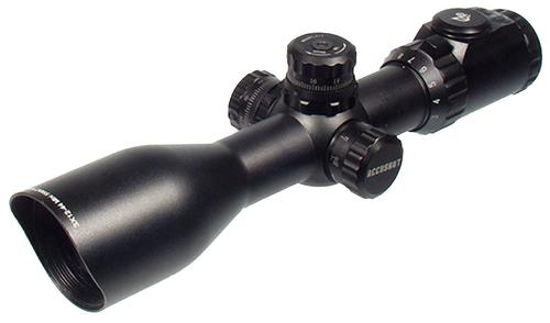 UTG Accushot Rifle Scope SCP3UM312AO, 3-12x, 44mm Obj, 30mm Tube, Green/Red Mil-Dot Reticle