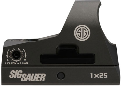 Sig ROMEO3 Reflex Sight, 1x25mm, 3MOA Red Dot, 1.0 MOA Adjustment, Graphite