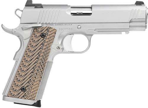 CZ-USA Dan Wesson Specialist Pistol 01809, 45 ACP, 4.25 in, Black/Brown G10 Grip, Stainless Finish, 8 Rd