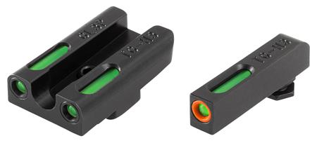 TruGlo TG13GL3PC TFX PRO Fiber Optic Sight, Green w/Orange Outline, for Glock 42,43
