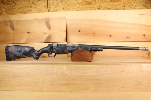 Fierce Carbon Rogue XP Rifle, 22 Creedmoor, 20", Carbon Bull Barrel, Radial Brake, Distressed Tan/Custom Chopped Carbon Camo Finish