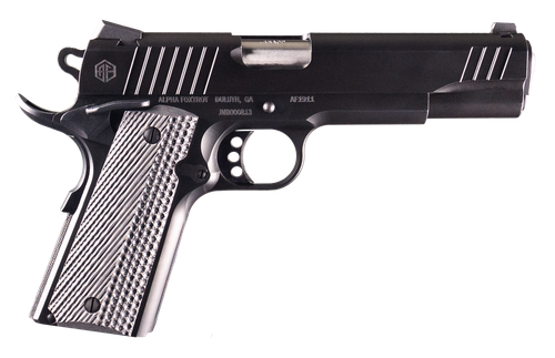 Alpha Foxtrot AF1911 Pistol, 45 ACP, 5in, G10 Grips, Black QPQ Finish, 8 Rds