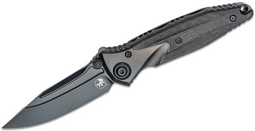 Microtech Socom Bravo Folding Knife, DLC Edge, DLC Titanium Black (260-1DLCTCFTIS)