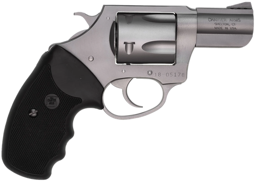 Charter Arms Mag Pug Revolver 73520, 357 Magnum, 2 in Ported, Rubber Grip, Stainless Finish, 5 Rd