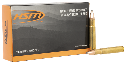 HSM Rifle Ammunition 35WHELEN4N, 35 Whelen, Jacketed Soft Point, 200 gr, 20 Rd/Bx