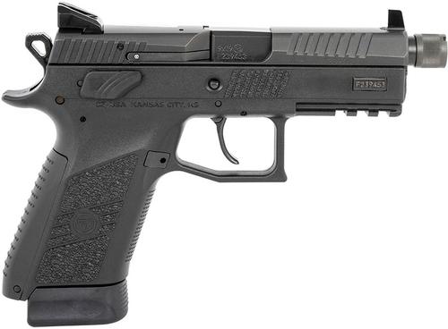 CZ P-07 Suppressor Ready Pistol 89289, 9mm, 4.36", Stippled Interchangeable Backstrap Grip, Black Finish, 17 Rds