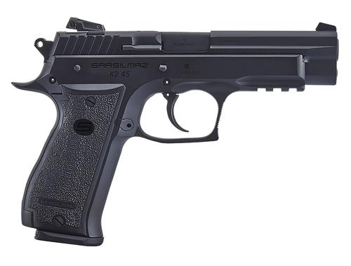 SAR USA K2 Pistol K245BL10, 45 ACP, 4.70in, Serrated Slide & Polymer Grips, Black Finish, 10 Rds