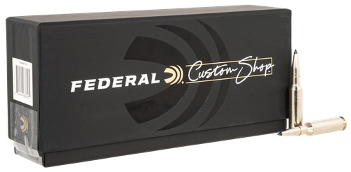 Federal Custom Shop Rifle Ammunition FCS65CRDTA1SC, 6.5 Creedmoor, Terminal Ascent, 130 gr, 2800 fps, 20 Rd/Bx