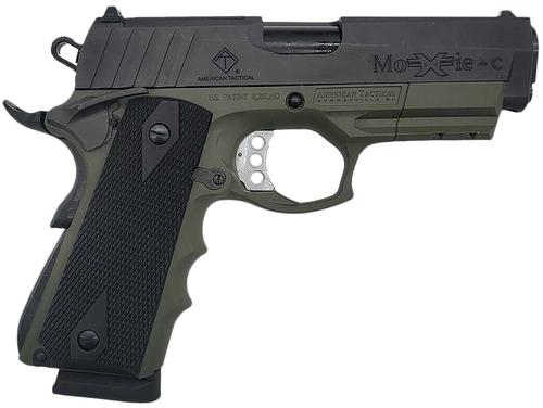 American Tactical FXH-45 Moxie Pistol GFXH45MCBFG, 45 ACP, 4.25in, Black Polymer Grips, Battlefield Green Finish, 8 Rds