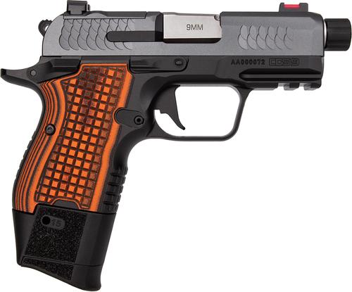 Kimber CDS9 Optic Ready Pistol 3600004, 9mm Luger, 3.64in, nc 3600004 CDS9  9mm 15rd 3.64" Black KimPro II Optic Ready Stainless Steel Slide Gray KimPro II G10 Grips, Kimpro II Black Finish, 15 Rds