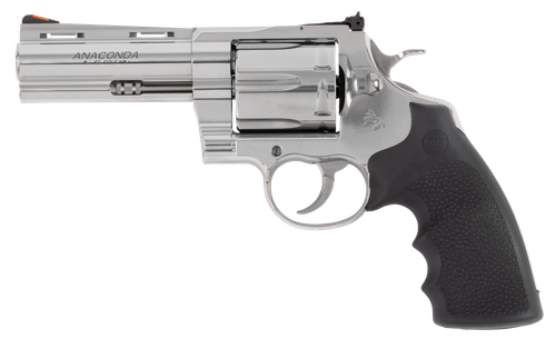 Colt Anaconda Revolver ANACONDASP4RTS45C, 45 Colt (Long Colt), 4.25in, Black Grips, Stainless Steel Frame Finish, 6 Rds