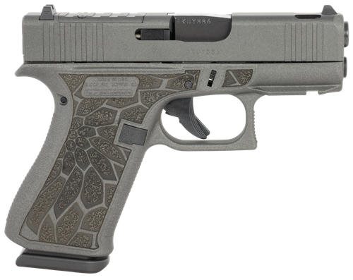 Glock G43X MOS Optic Ready Pistol UX4350204NCRUPCOB, 9mm, 3.41in, Black/Cobalt Textured Grips, Cobalt Cerakote Finish, 10 Rds