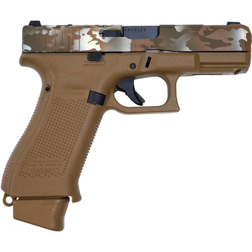 Glock 19X Mulitcam Pistol PX195070319MC, 9mm, 4.02 in, FDE Polymer Grip, Multicam Slide, Night Sights, Optic Ready, 19 Rd