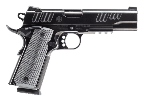 Alpha Foxtrot AF1911 Enhanced Pistol, 9mm, 5in, Black QPQ Frame Grips, Black QPQ Finish, 10 Rds