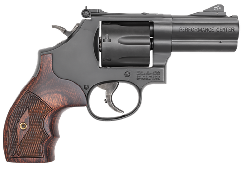 Smith and Wesson M586 Performance Center Revolver 170170, 357 Magnum, 3", Wood Grips, Black Finish, 7 Rds