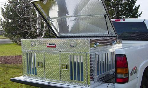 Owens Hunter Series Double Compartment Dog Box w/Top Storage 55011, 4 Seasons Vents, 38"W x 45"D x 26"H