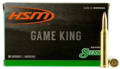 HSM Game King Rifle Ammunition 7MMMAG6N, 7mm Remington Mag, Spitzer Boat Tail, 160 GR, 2786 fps, 20 Rd/Bx