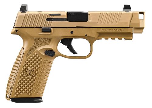 FN Herstal 510 MRD Compensated Optic Ready Pistol 66102129, 10mm Auto, 4.43in, Interchangeable Backstrap, Flat Dark Earth Finish, 10 Rds