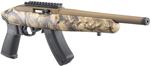 Ruger 22 Charger Go Wild Pistol 4934, 22 Long Rifle, 10 in, A-2 Style Grips, Go Wild Stock, Burnt Bronze Finish, 15 Rd