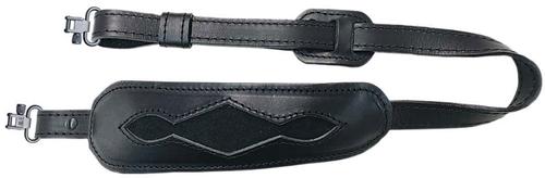 AA&E Leathercraft Oil Distressed Rider Leather Trophy Gunsling w/ Metal Swivels, Black Suede Inlay (8501091S010)