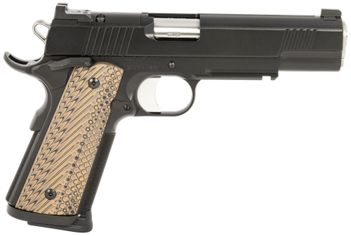 Dan Wesson 1911 Specialist Semi Auto Pistol 01799, 45 ACP, 5", OR, Black/Brown G10 Grips, Black Duty Finish, 8 Rds