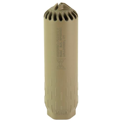 HUXWRX Flow 6K Flow-Through 6mm Stainless Steel Suppressor, FDE Finish