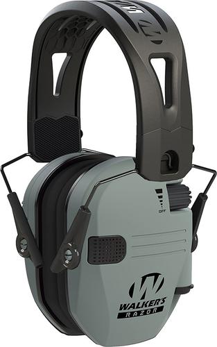 Walker's Razor Slim Electronic Hearing Protection, Battleship Gray/Black (GWPRSEMRHBGY)