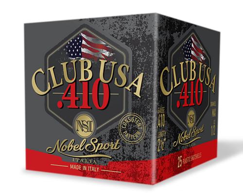 Nobel Sport Club USA Shotshells ANS41275, 410 Gauge, 2-1/2", 1/2 oz, 1240 fps, #7.5 Lead , 25 Rds/box