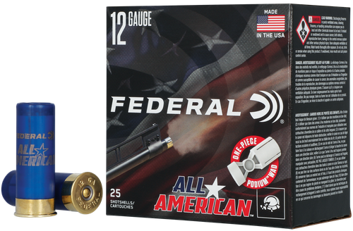Federal Cartridge All-American, 12 Gauge, 2-3/4", 1 1/8 oz, 1250 fps, 8 Shot, 25 Rd/bx