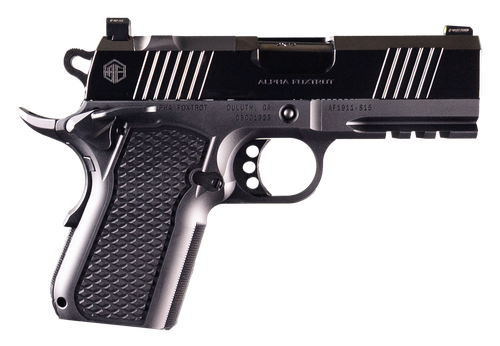 Alpha Foxtrot AF1911 S15 Optic Ready Pistol, 9mm, 3.50in, Polished DLC Finish, 15 Rds