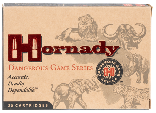 Hornady Rifle Ammunition 8242, 450/400 Nitro Express, Full Metal Jacket Round Nose (RN), 400 GR, 2050 fps, 20 Rd/bx