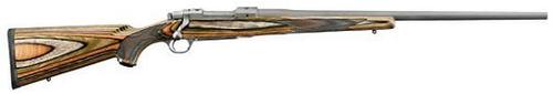 Ruger M77 Hawkeye Predator Bolt Action Rifle HKM77R-Z 17121, 22-250 Remington, 24 in, Green/Brown Lam Stock, Matte Stainless Finish, 4 Rds