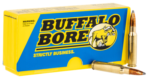 Buffalo Bore Premium Rifle Ammunition 39C/20, 308 Winchester (7.62 NATO), Spitzer Boattail, 180 GR, 2900 fps, 20 Rd/Bx