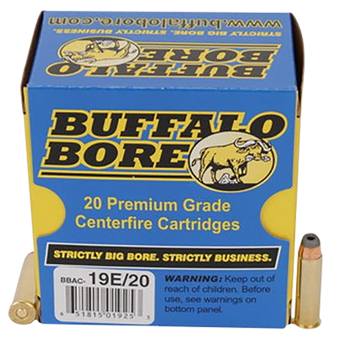 Buffalo Bore Handgun Ammunition 19E/20, 357 Magnum, Jacketed Hollow Point (JHP), 158 GR, 1100 fps, 20 Rd/Bx