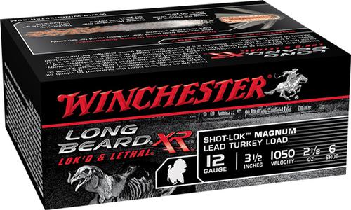 Winchester Long Beard Magnum Turkey Shotshells STLB12LM6, 12 Gauge, 3.5", 2-1/8 oz, 1050 fps, #6 Lead Shot, 10 Rd/bx