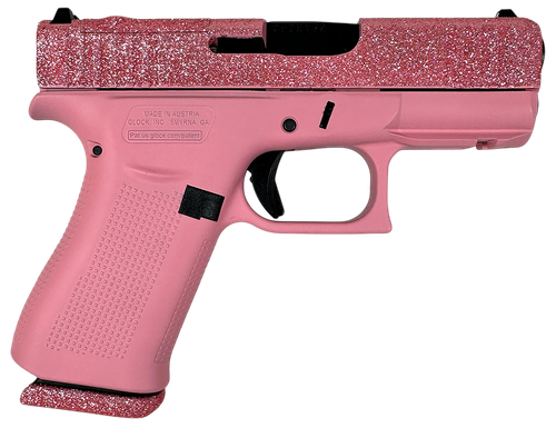Glock G43X MOS Optic Ready Pistol PX4350204NFRMOSBG, 9mm, 3.41in, Bubblegum Cerakote Grips, Bubblegum Cerakote Finish, 10 Rds