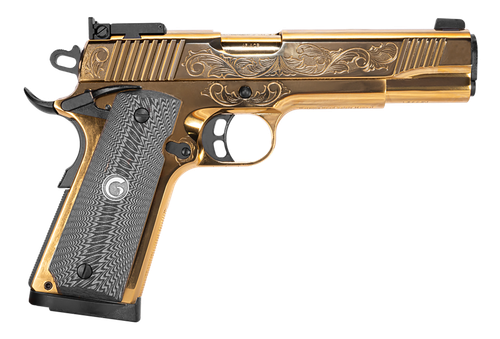 EAA MC1911 S Lux Pistol 390093, 45 ACP, 5in, Black G10 Grips, Gold Plated Finish, 8 Rds
