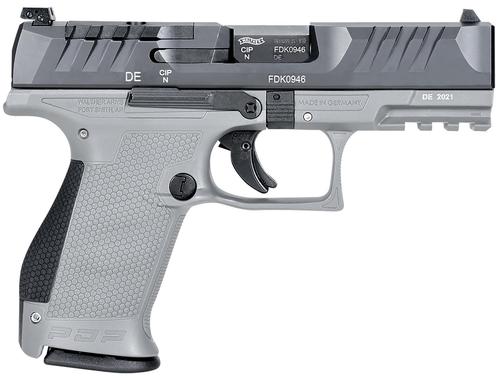 Walther PDP Compact Optic Ready Pistol 2858436, 9mm Luger, 4", Textured Polymer Grips, Gray Finish, 15 Rds