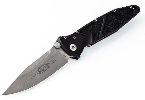 Microtech Socom Elite Folding Knife, Single Edge Standard Apocalyptic Blade, Black Handle (160-10AP)