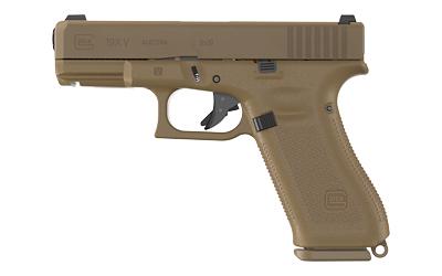 Glock 19X V Pistol UV1950703X, 9mm, 4.02 in, Coyote Tan Polymer Grip, nPVD Finish, Glock Night Sights, GMB Barrel, 19 Rds