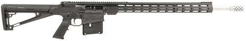 Great Lakes AR-10 Rifle GL10LA7REMSSBLK, 7mm Rem, 24", 20" M-Lok Handguard Fixed Hogue OverMolded Stock, 5 Rds
