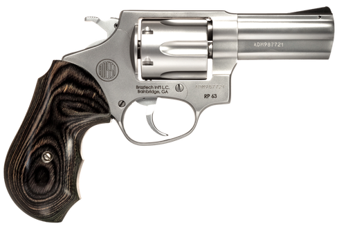 Rossi RP63 Revolver 2RP639WD1, 357 Mag, 3", Black/Gray Laminate Grips, Stainless Steel Finish, 6rd