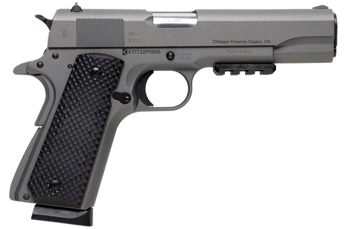 Chiappa 1911 Field Grade Pistol 440179, 45 ACP, 5in, Black Polymer Grips, MystikoteTactical Gray Finish, 8 Rds