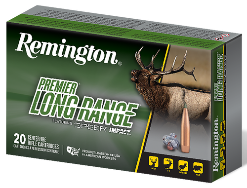 Remington Premier Long Range Rifle Ammunition R28829, 7mm PRC, Speer Impact, 175 gr, 3000 fps, 20 Rd/Bx