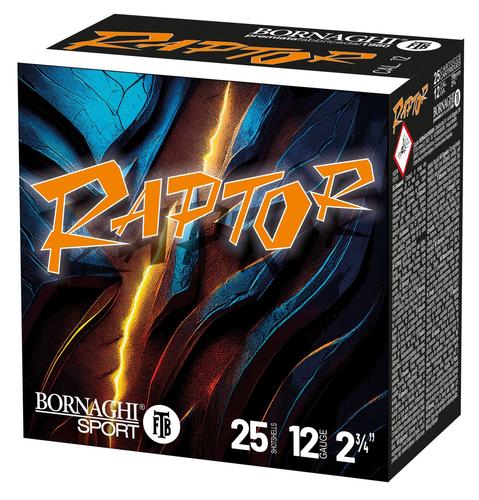 Bornaghi Raptor Target Loads T1RAPTOR2875, 12 Gauge, 2-3/4", 1 oz, 1350 fps, #7.5 Shot, 25 Rd/bx