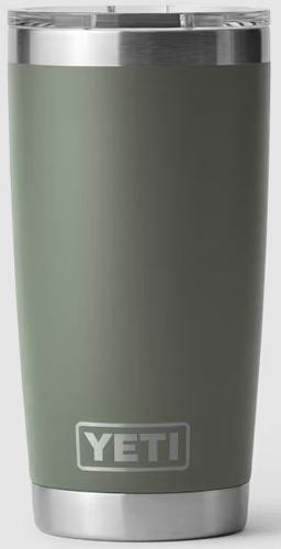 Yeti Rambler Tumbler 20oz Stainless Steel Cup, Camp Green (21071501693)