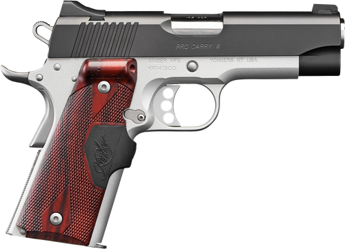 Kimber 3200389 Pro Carry II (Two-Tone) (LG) Pistol - 9mm, 4 in Barrel, Aluminum Frame, Matte Black Oxide Slide, 9 Rd