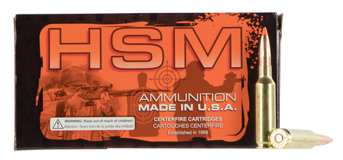 HSM Custom Plus Rifle Ammunition 308-2-N, 308 Winchester, HPBT Match, 168 GR, 2625 fps, 20 Rd/bx